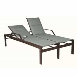 E499 Double Chaise 18″ Seat with Arms and Wheels